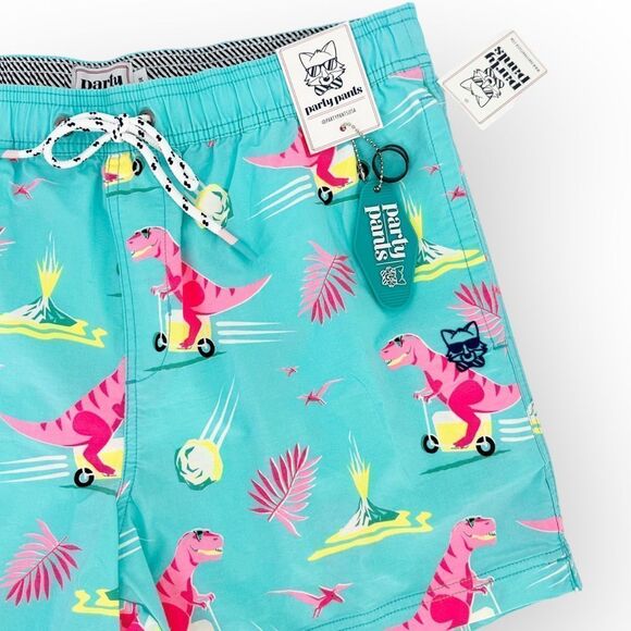 PARTY PANTS Cooler Dino Short NWT Swim Trunk - Picture 3 of 10